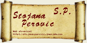 Stojana Perović vizit kartica